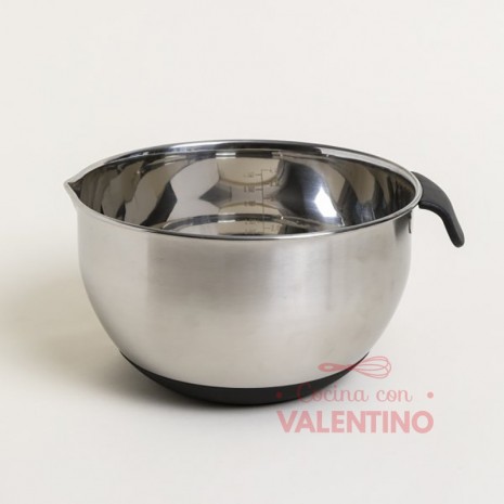 Bowl Acero Base y Asa de Silicona - 22 Cm - 4 Lt