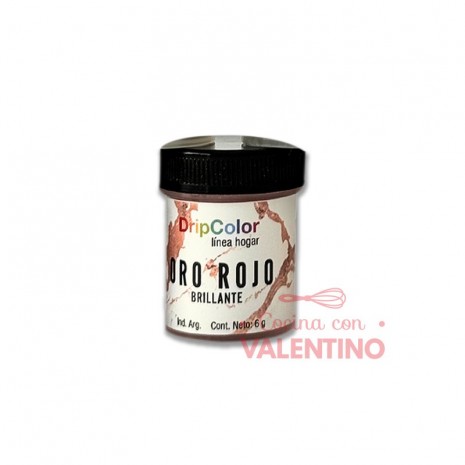 Colorante Polvo DripColor Brillante Oro Rojo - 6 Grs