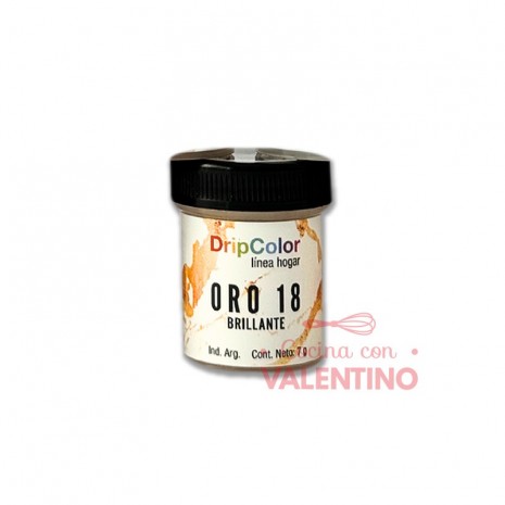 Colorante Polvo DripColor Brillante Oro 18 - 7 Grs