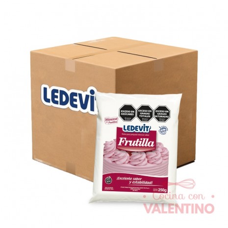Mousse Ledevit Frutilla - 250 Grs - Pack 12 Un
