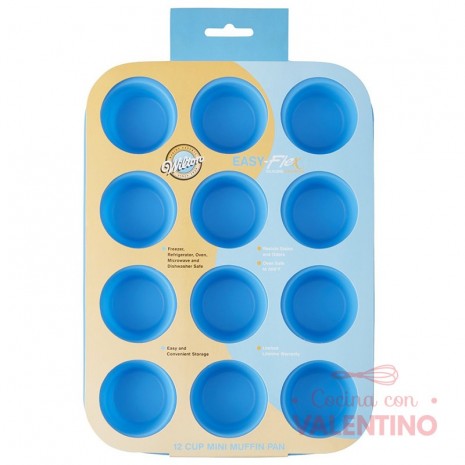 Molde Silicona Wilton Muffin Easy Flex - 12 Un