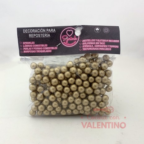 Perlas Sprink Nacaradas Oro - 40 Grs