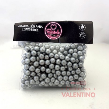 Perlas Sprink Nacaradas Plata - 40 Grs