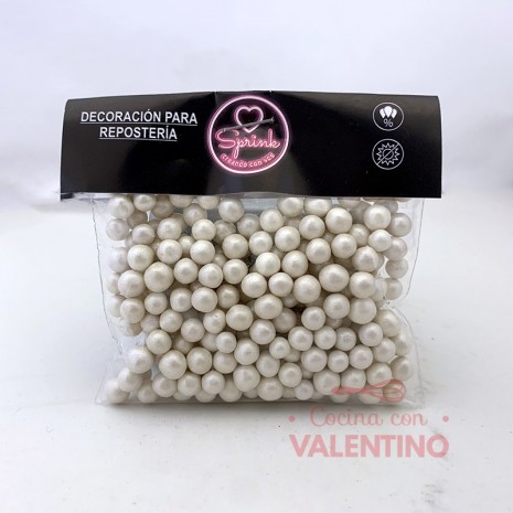 Perlas Sprink Nacaradas Blanco - 40 Grs