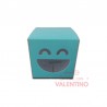 Estuche Carita Sonriente Celeste 8x8x8