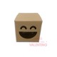 Estuche Carita Sonriente Kraft 8x8x8