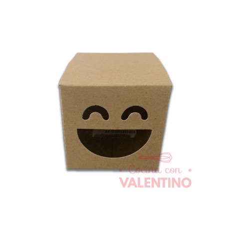 Estuche Carita Sonriente Kraft 8x8x8