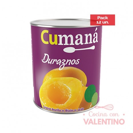 Durazno en Almibar Cumana - 820 Grs - Pack 12 Un