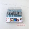 Vela Feliz Cumple Party Store Plateado.