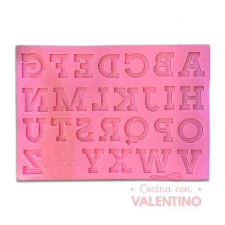 Molde Flexible Abecedario Rayado 15x10 - CM