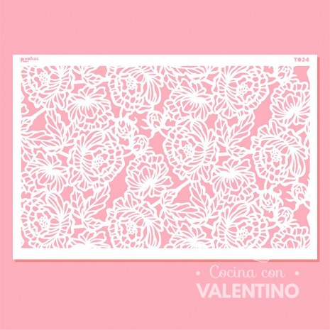 Stencil Ruphas Tortas T024 Floreado Textura