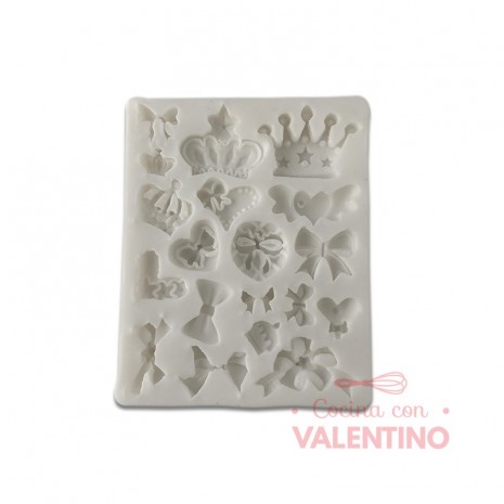 Molde Flexible Moños y Coronas x19 - CM