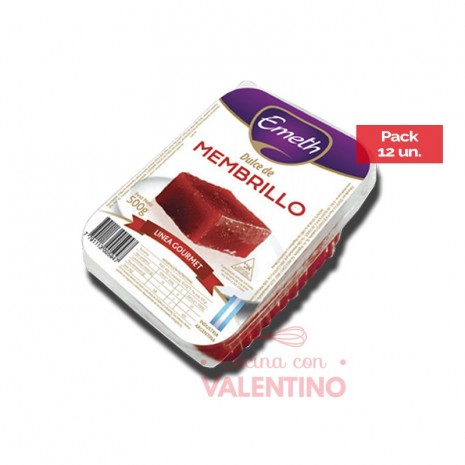 Dulce de Membrillo Emeth BANDEJA - 500 Grs - Pack 12 Un.