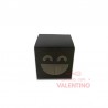 Estuche Carita Sonriente Negro 8x8x8