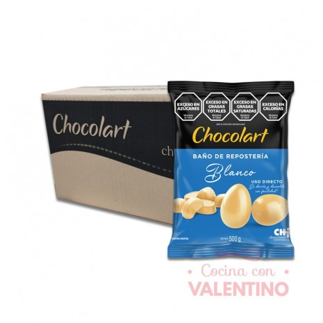 Baño de Moldeo Chocolart Blanco - 500 Grs - Pack 8 Un.