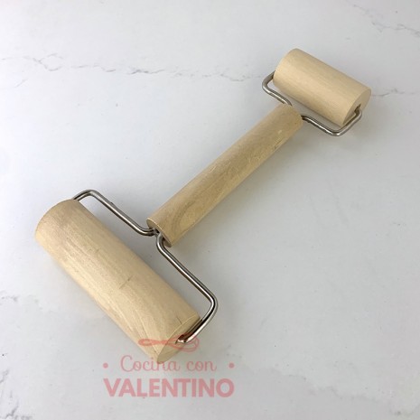 Rodillo Alisador de Madera Doble