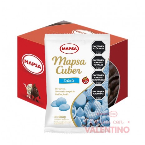 Baño de Moldeo Mapsacuber Celeste - 500 Grs - Pack 6 Un.