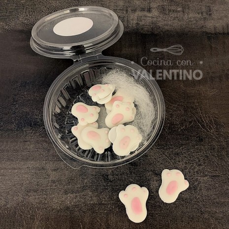 Adorno de Azucar Patitas de Conejo Rosa x 12u