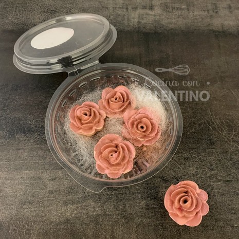Adorno de Azucar Rosa Perlada Rose Gold - 5u
