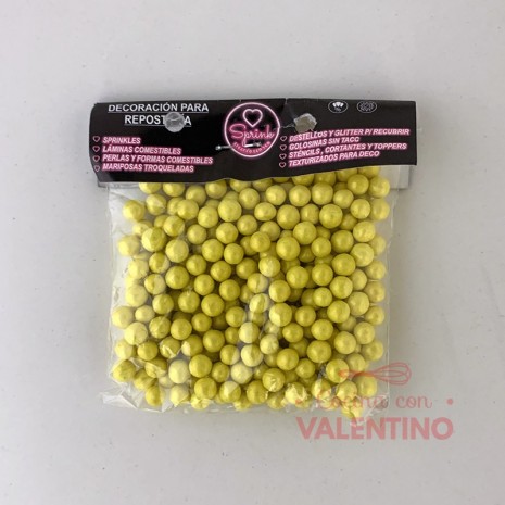 Perlas Sprink Nacaradas Amarillo - 40 Grs