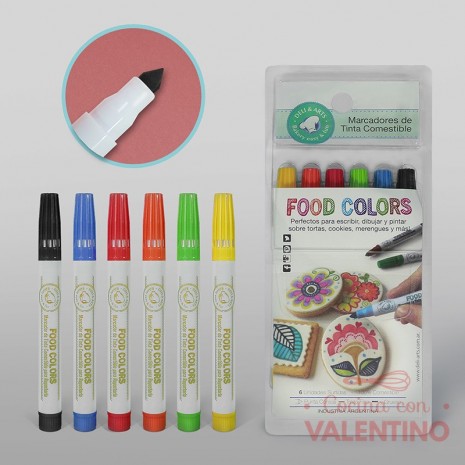 Marcador Comestible Food Color Color Surtido 1 - 6 Un