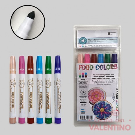 Marcador Comestible Food Color Color Surtido 2 - 6 Un
