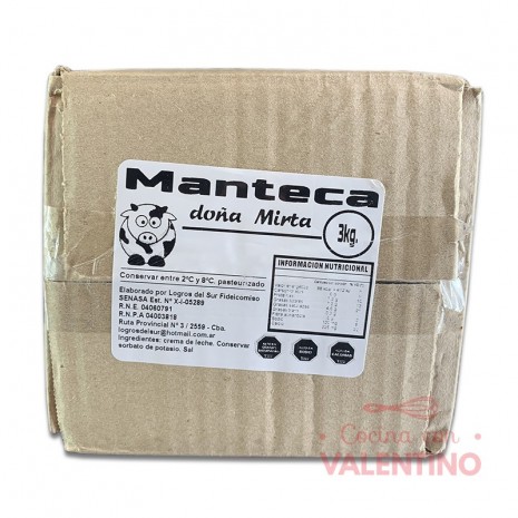 Manteca Doña Mirta Artesanal - 3 Kg