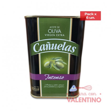 Aceite Oliva Cañuelas Lata Intenso - 0.5 Lt - Pack 6 Un