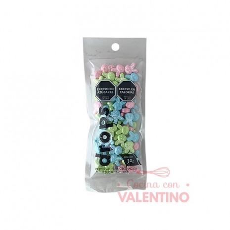 Drops Pastelar Mix Conejitos - 35 Grs