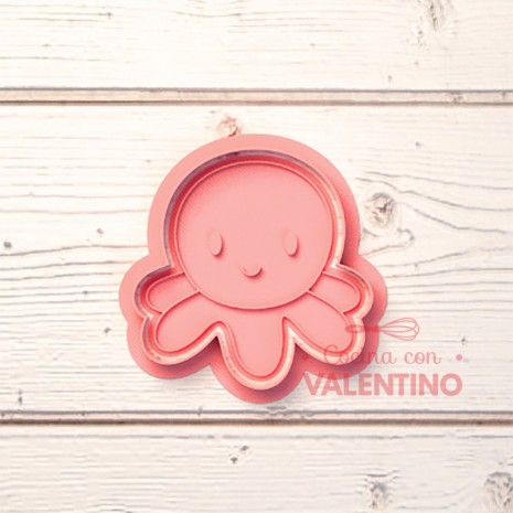 Cortante + Sello DeliPrint Pulpo Feliz