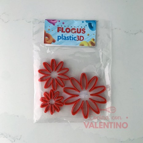 Cortante Plastico Flogus Set Margaritas x3