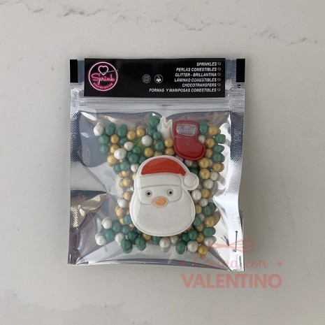 Mix Perlas y Formas Navidad Sprink