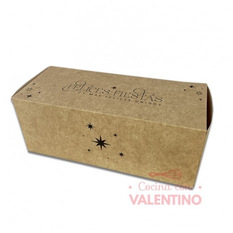 Caja Budin Diseño Estrellas 24x9.5x10cm