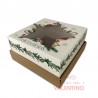 Caja Diseño Feliz Navidad con Visor Estrella 20x20x10cm