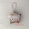 Caja Diseño Estrella Feliz Navidad 15x15x4.5cm