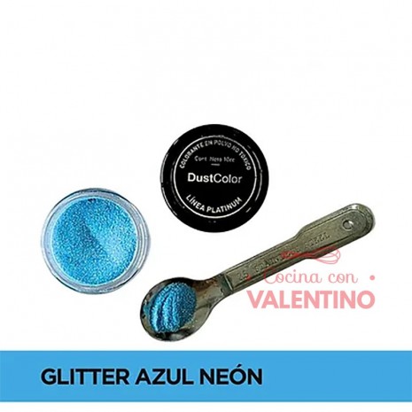 Glitter Dust Color - Neon Azul