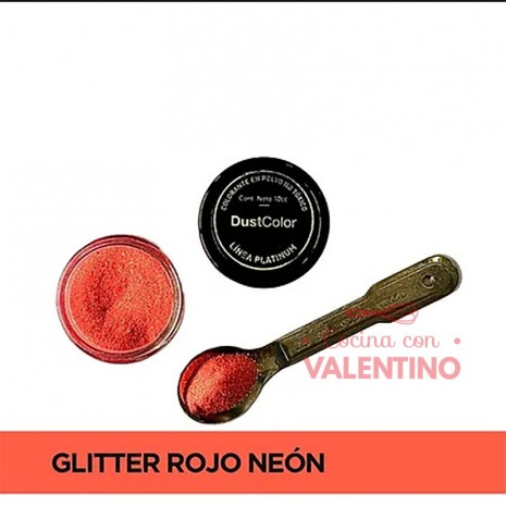 Glitter Dust Color - Neon Rojo