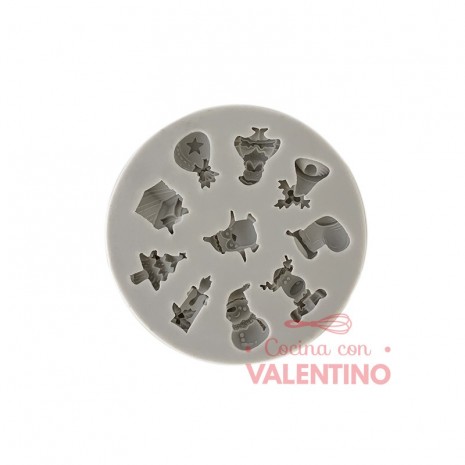 Molde Flexible Figuras Navidad x10 - CM