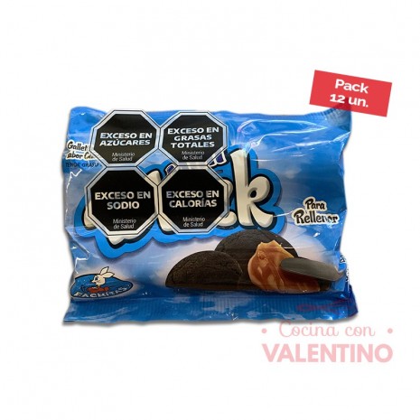 Tapas Alfajor Fachitas Black Mini - 200 Grs - Pack 12 Un