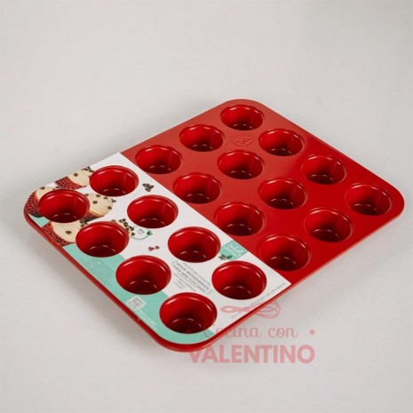 Molde Mini Muffin Isabel Vermal 20 Un Rojo