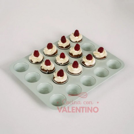 Molde Mini Muffin Isabel Vermal 20 Un Verde Claro
