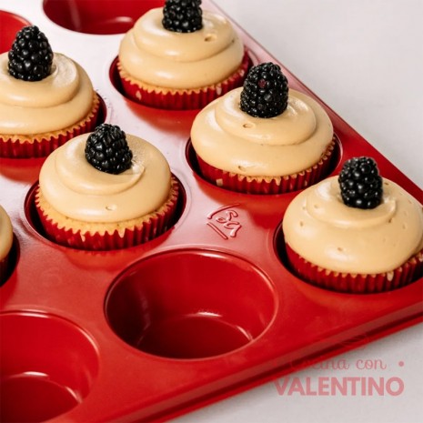 Molde Muffin Isabel Vermal 12 Un Rojo