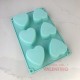 Molde Silicona Corazon Grande x6 - CM