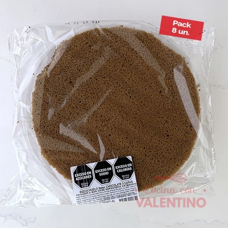 Bizcochuelo Bon Mase Redondo Chocolate - 450 Grs - Pack 8 Un.