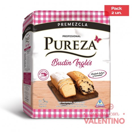 Premezcla Pureza Budin Ingles - 5 Kg - Pack 2 Un