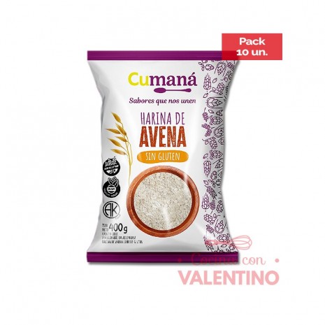 Harina de Avena Cumana - 400 Grs - Pack 10 Un