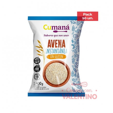 Avena Instantanea Cumana - 400 Grs - Pack 10 Un