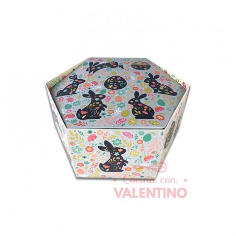 Caja Para Medio Huevo Heagonal 22x19x10 cm
