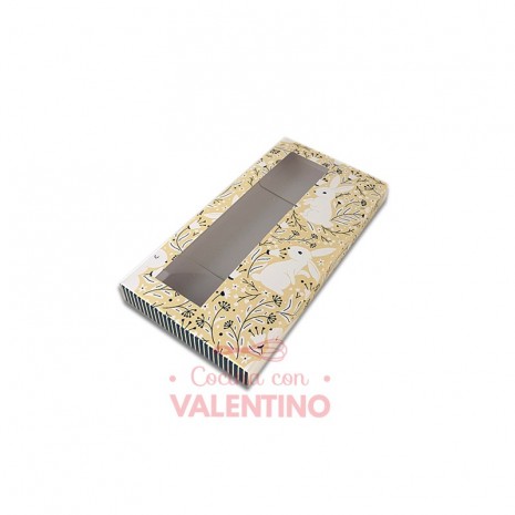 Caja Tableta Diseño Conejos Beige 1.5x8x15.5cm