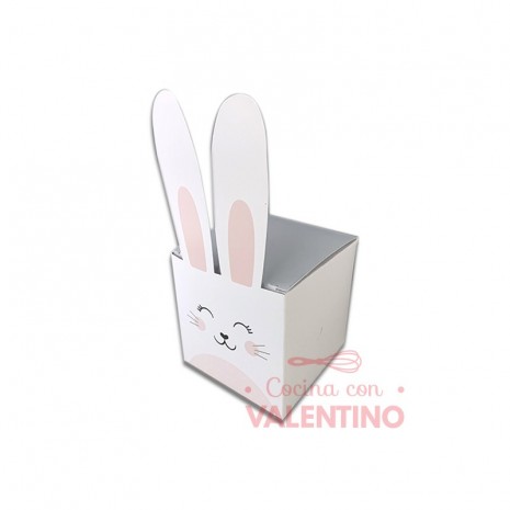 Caja Conejo Rosa/Lavanda/Celeste/Blanco 10x10.5x10 cm